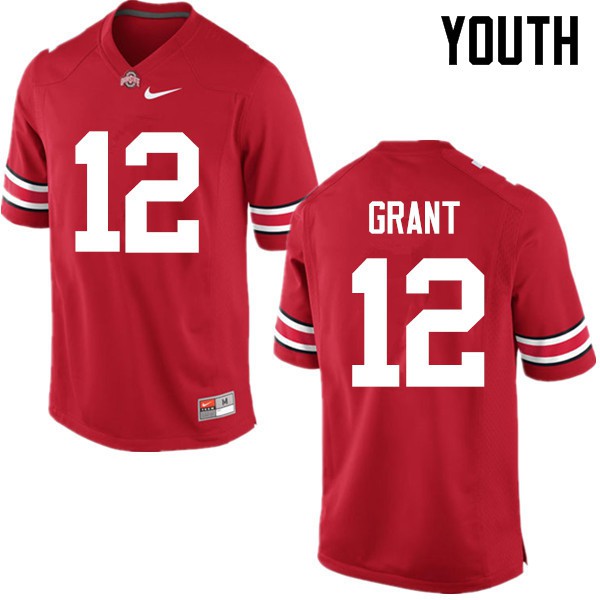 Ohio State Buckeyes #12 Doran Grant Youth University Jersey Red